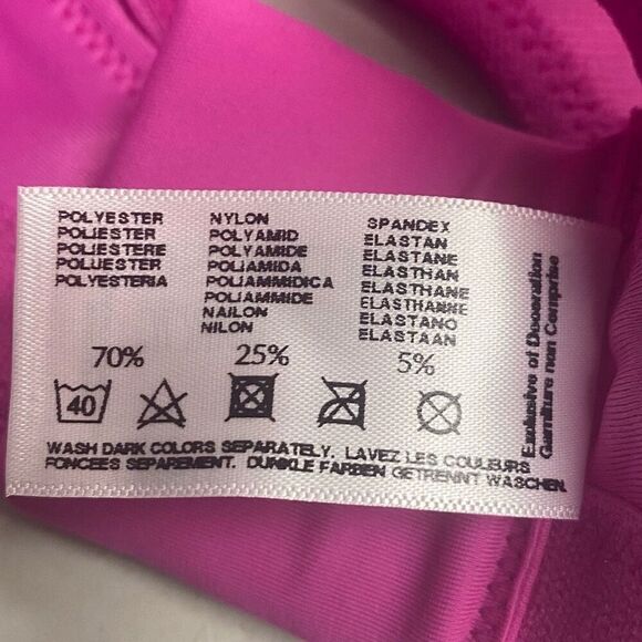 GLAMORISE Sport Bra Hot Pink Size 36D New Without Tags - Picture 5 of 9